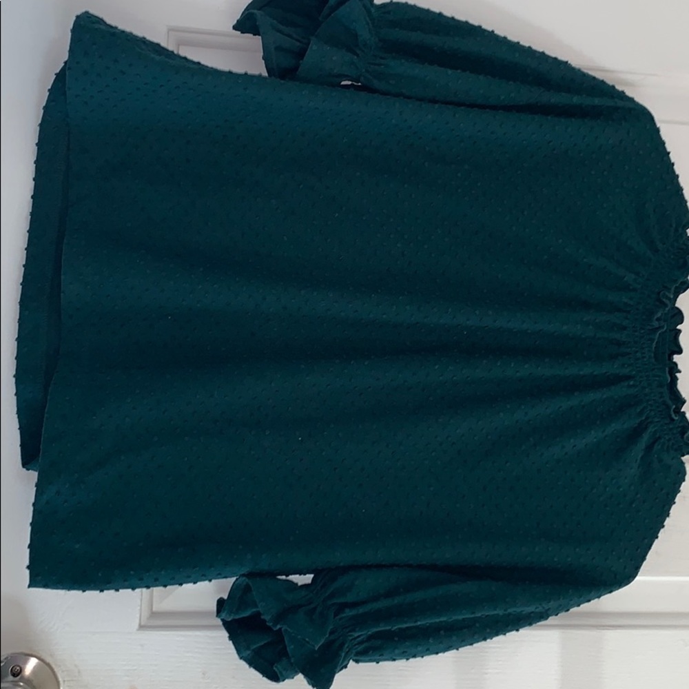 Emerald green color push blouse